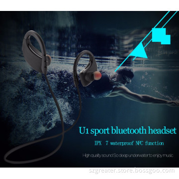 Mini OEM stereo headset IPX7 swimming Waterproof bluetooth headphone Headset Sport Bluetooth Headset